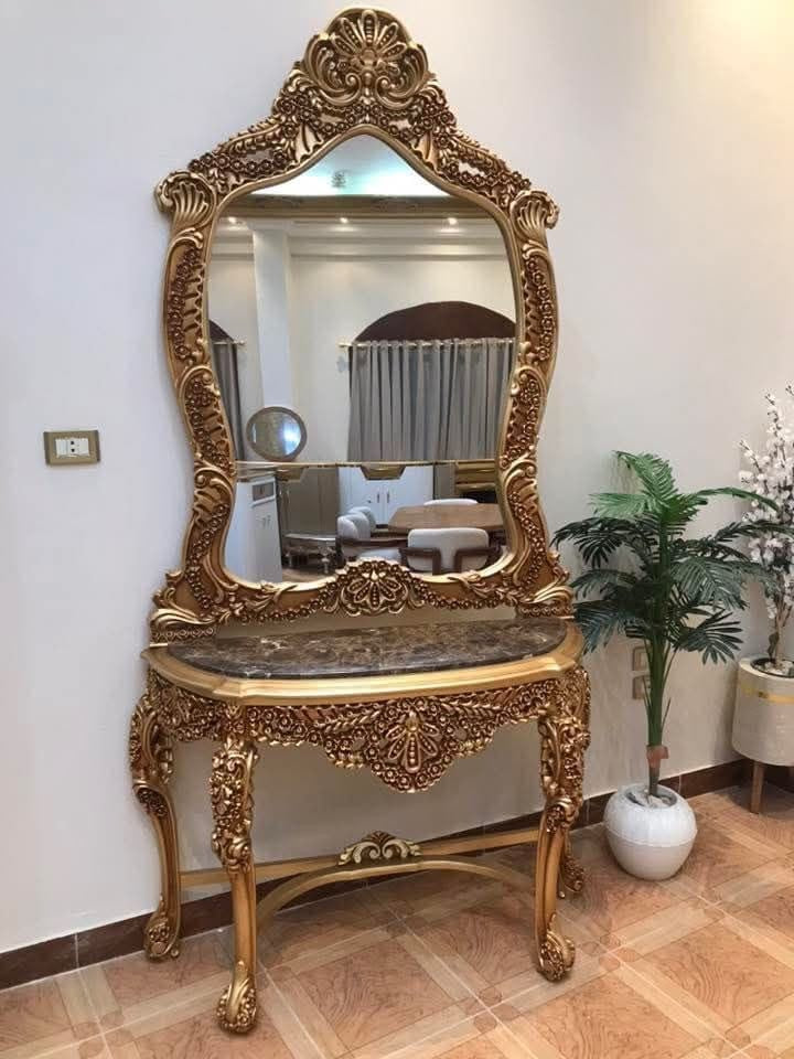 Luxury mauve and silver baroque living room set with chaise lounge and coffee table