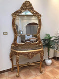 Luxury mauve and silver baroque living room set with chaise lounge and coffee table