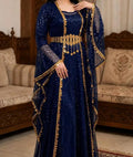 Turkish Sequin Kaftan – Emerald Green