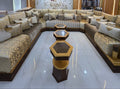 Luxury Silver Teal Grand Arabic Majlis Room Set
