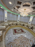 Luxury Champagne Gold Jacquard Arabic Majlis Set