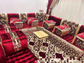 Luxury Navy & Gold Arabic Majlis Set with Crystal Accessories