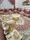 Luxury Ivory & Gold Arabic Majlis Set