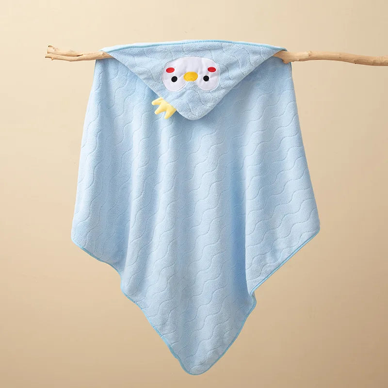 Kids' Hooded Coral Fleece Bathrobe