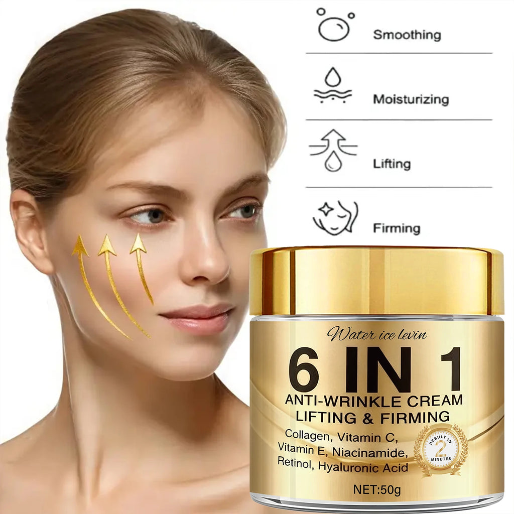 6-in-1 Anti-Aging Face Cream – Collagen, Retinol & Hyaluronic Acid