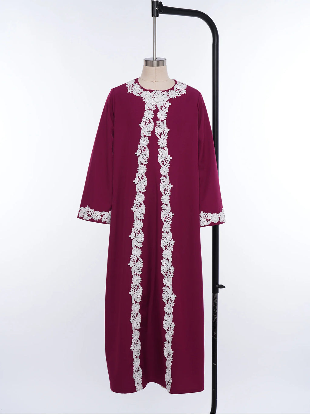 Girls' Embroidered Kaftan Dress