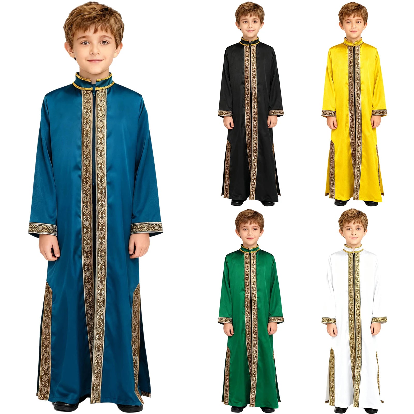 Boys' Gold Embroidery Kaftan