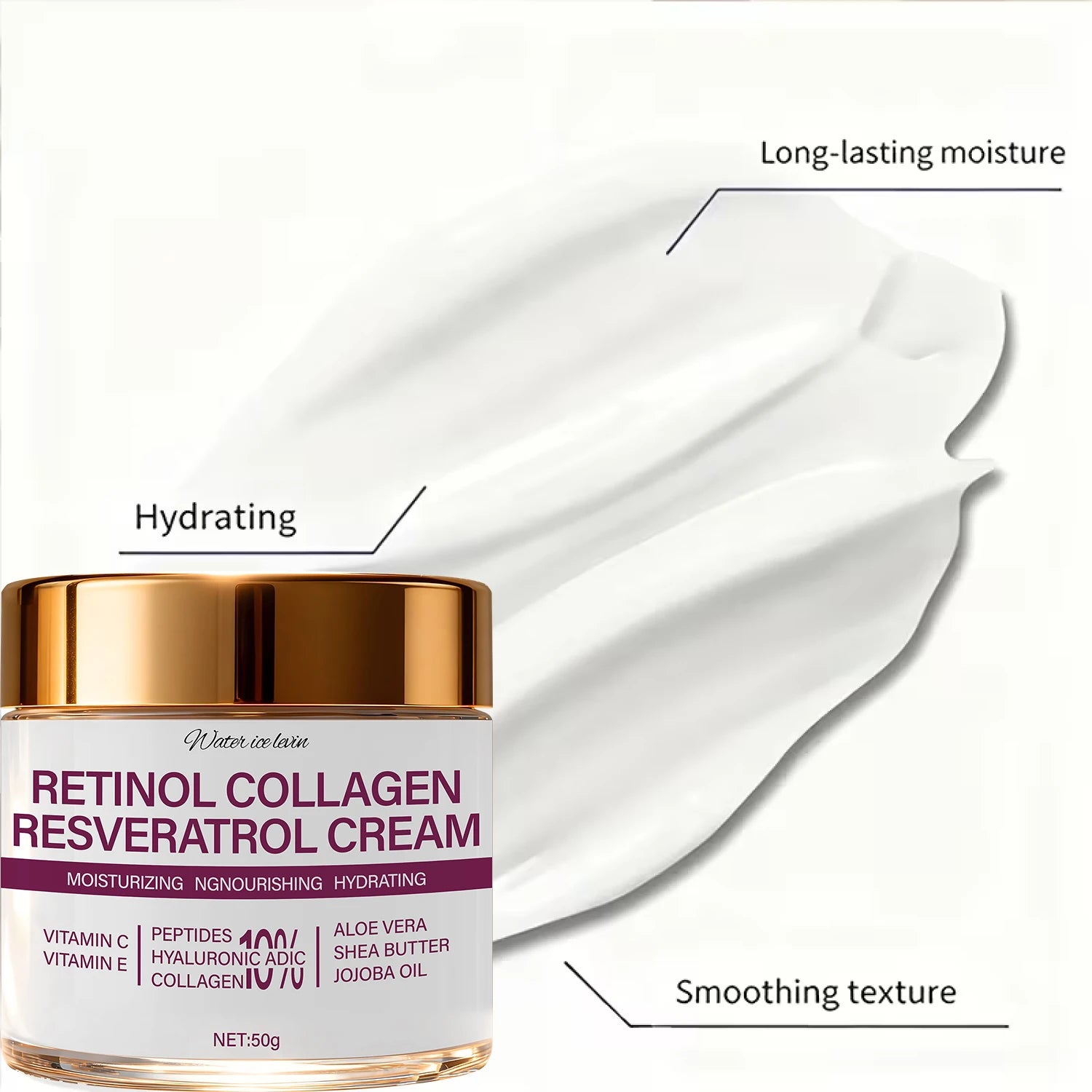 Retinol & Collagen Face Cream – Hydrating Firming Moisturizer with Vitamin C