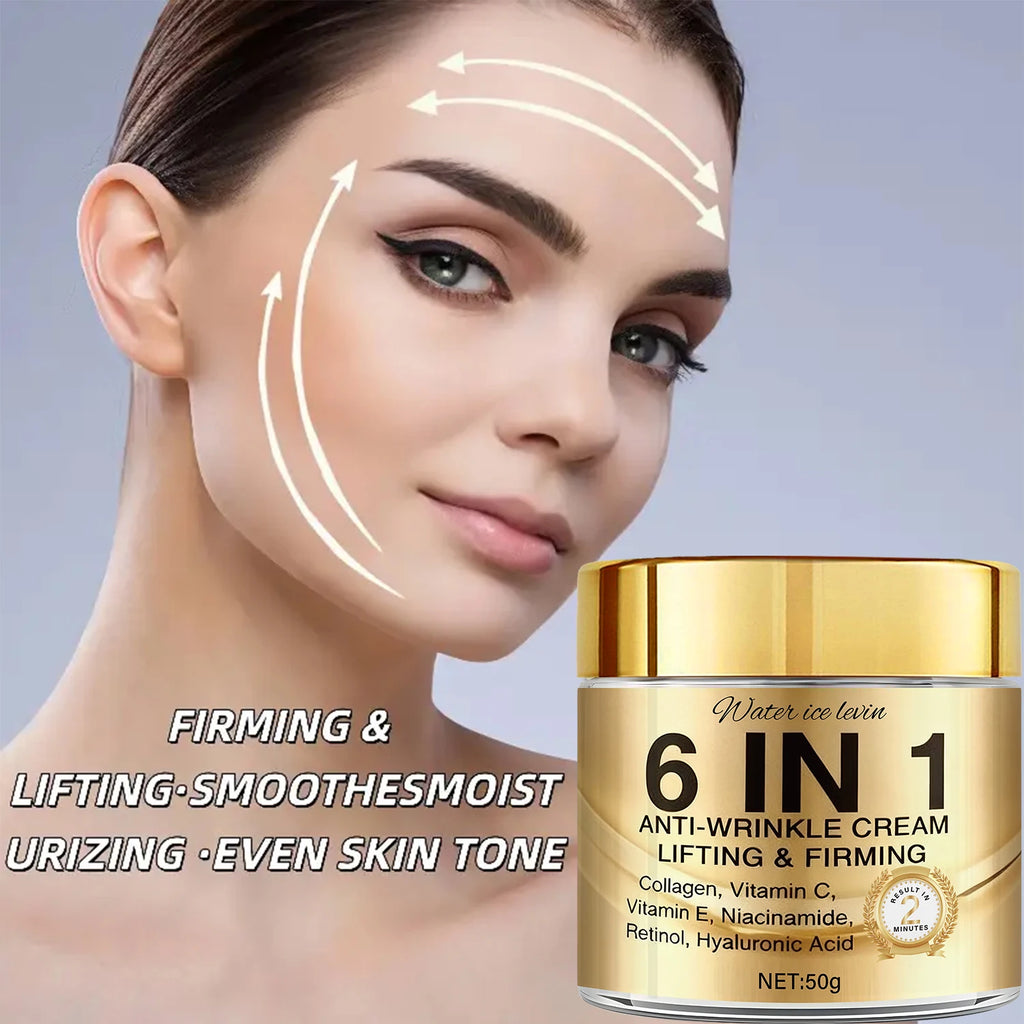 6-in-1 Anti-Aging Face Cream – Collagen, Retinol & Hyaluronic Acid