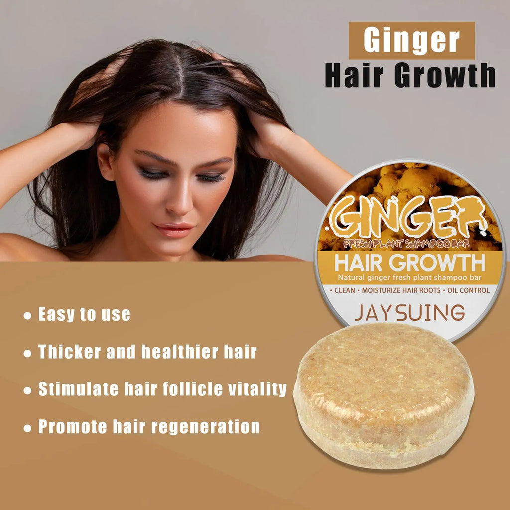 Ginger Shampoo Soap Handmade Hair Shampoo Soap Strengthen Hair Roots Cold Processed Shampoo Bar Plant Hair Shampoos Hair Care