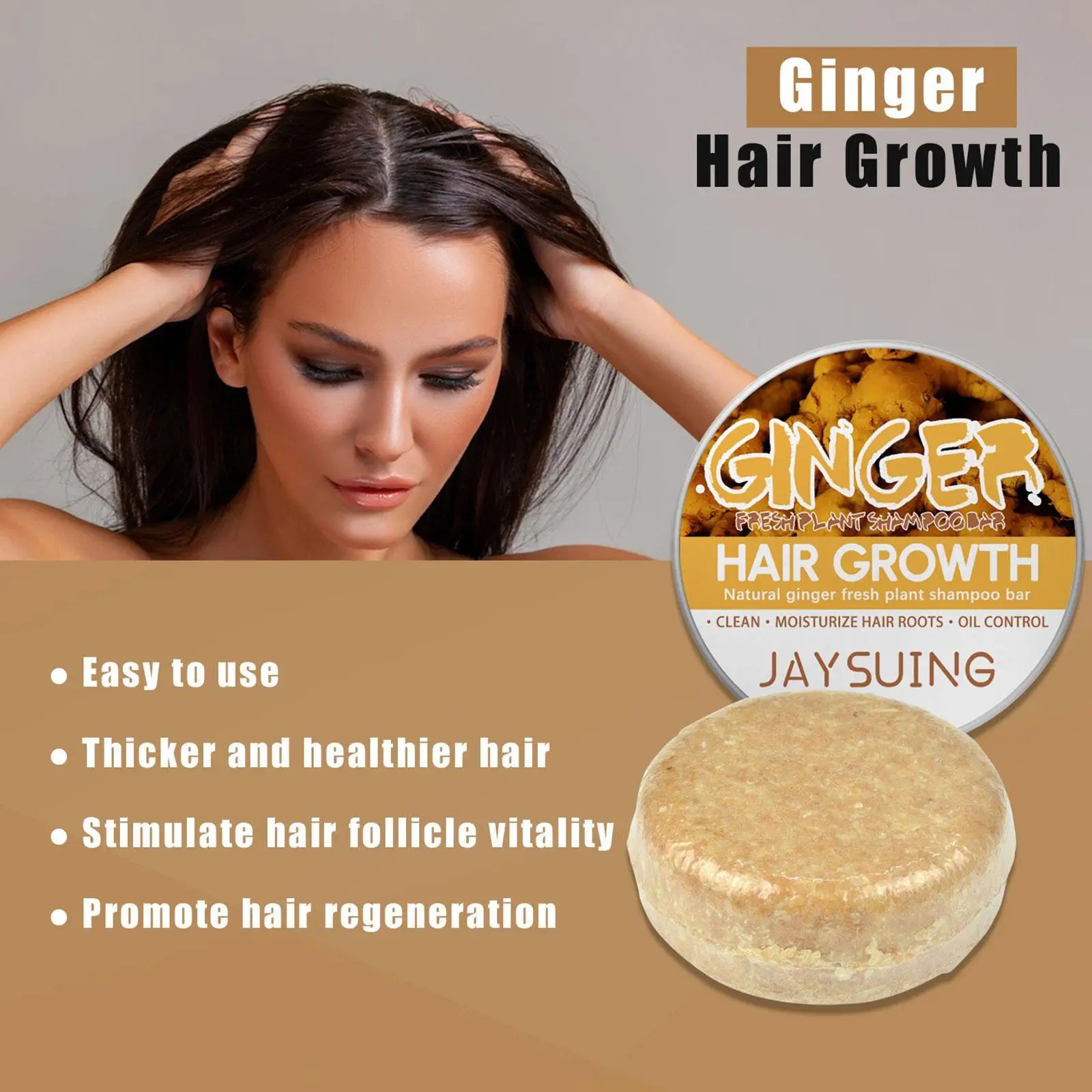 Ginger Shampoo Soap Handmade Hair Shampoo Soap Strengthen Hair Roots Cold Processed Shampoo Bar Plant Hair Shampoos Hair Care
