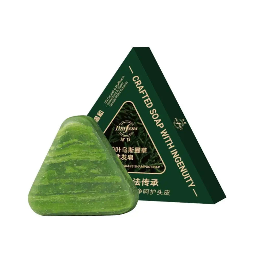 Herbal Biotin & Usma Shampoo Bar for Hair, Oil Control Scalp Care Soap for Itchy Dandruff, Volumizing Smooth for Oily Hair