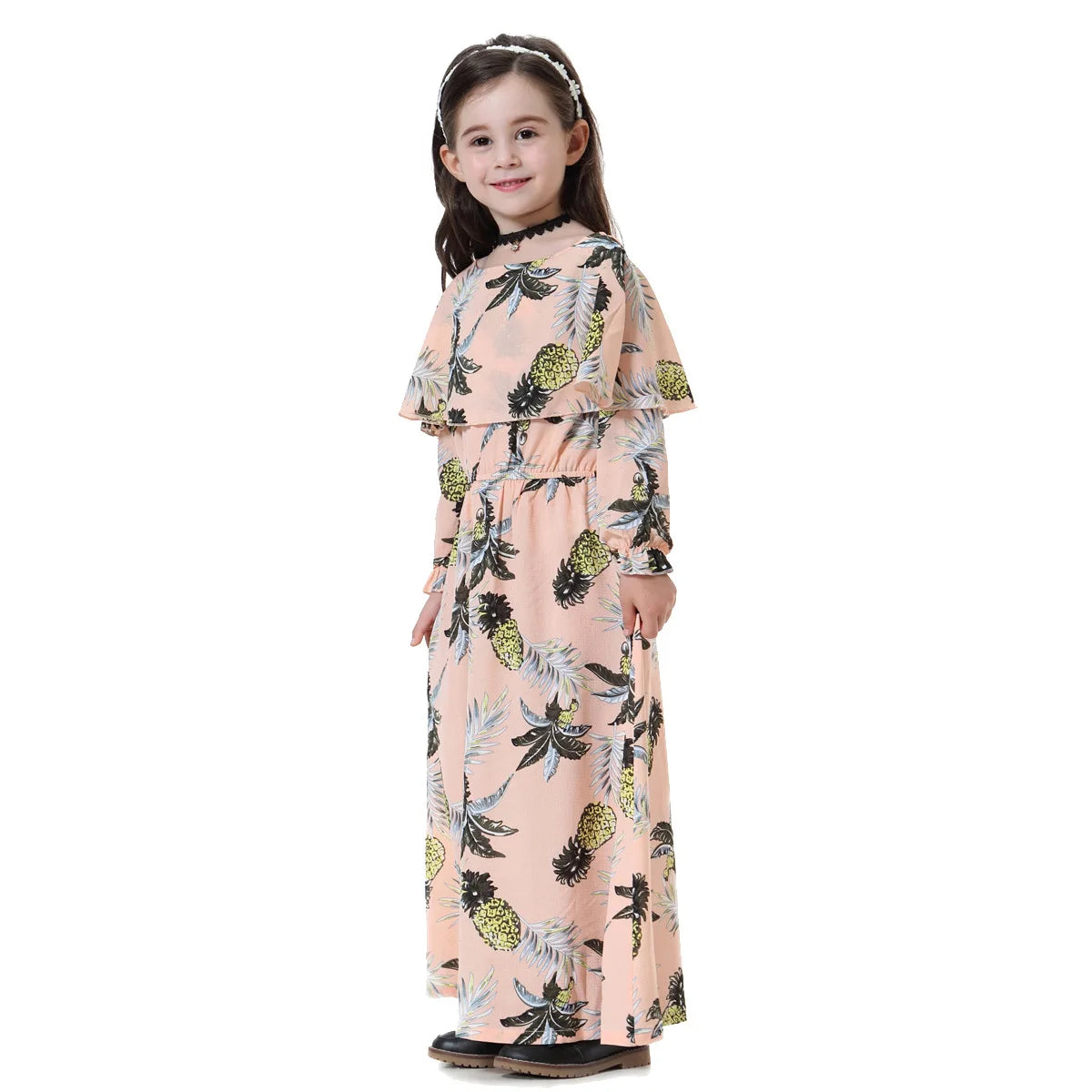 Girls' Full-Cover Abaya Dress