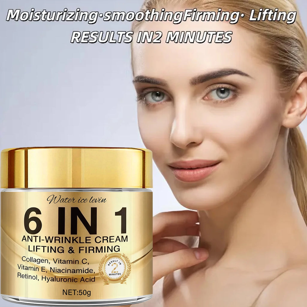 6-in-1 Anti-Aging Face Cream – Collagen, Retinol & Hyaluronic Acid