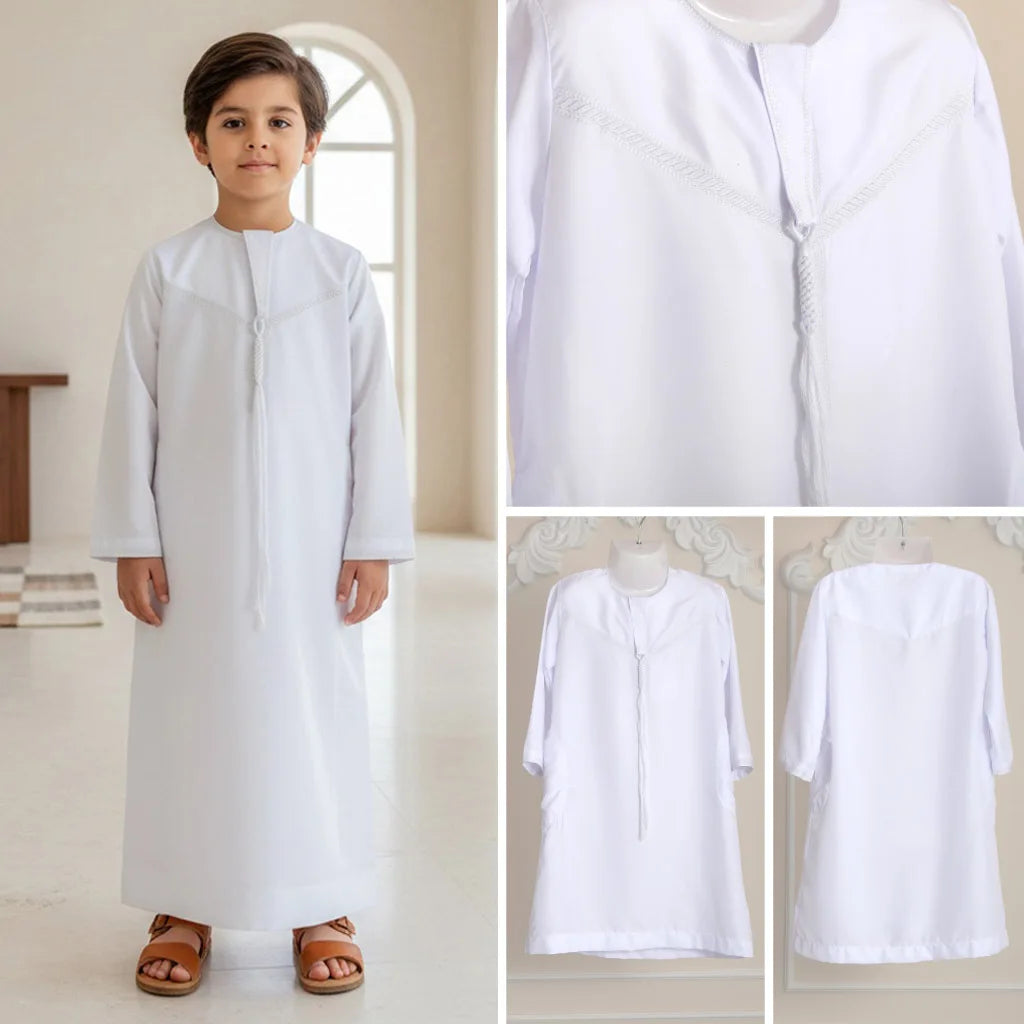 Boys' White Jubba Thobe