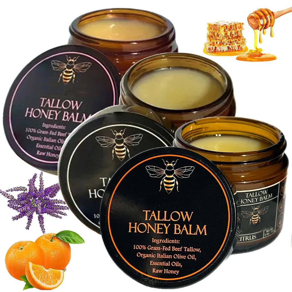 Grass-Fed Tallow & Honey Moisturizing Balm