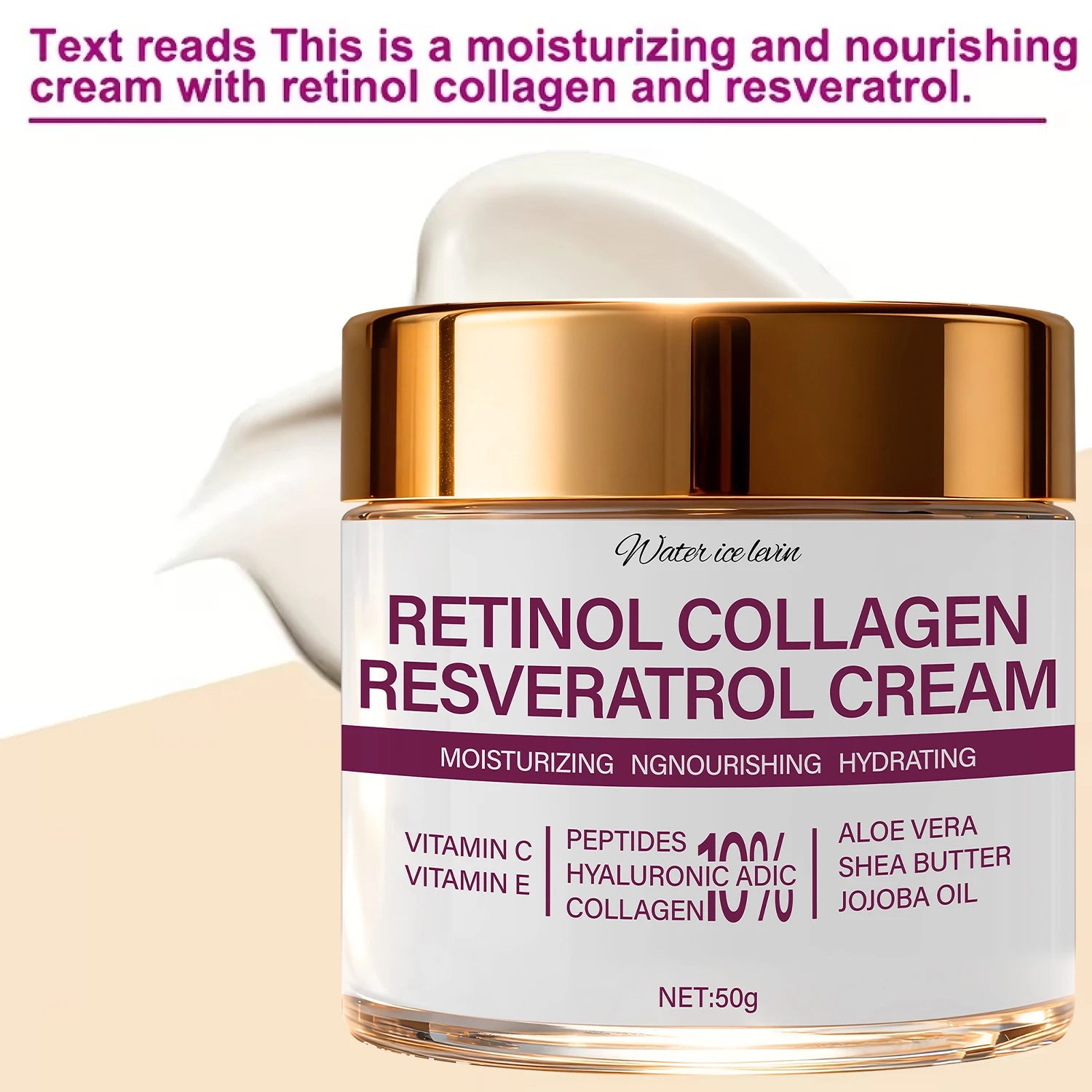 Retinol & Collagen Face Cream – Hydrating Firming Moisturizer with Vitamin C