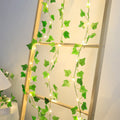 2M Green Leaf String Lights Artificial Ivy Vine Fairy Light Wedding Party Supplies Decoration Home Room Decor Wall Plant Wreath