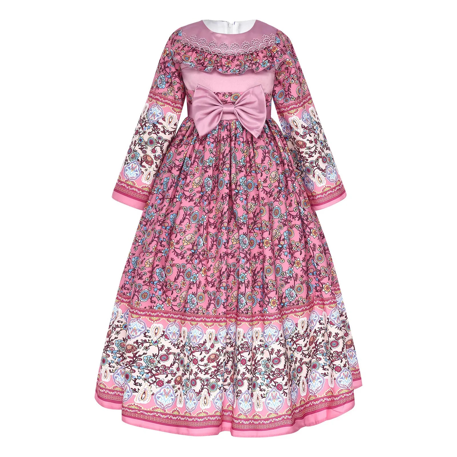 Girls' Printed Abaya Gown