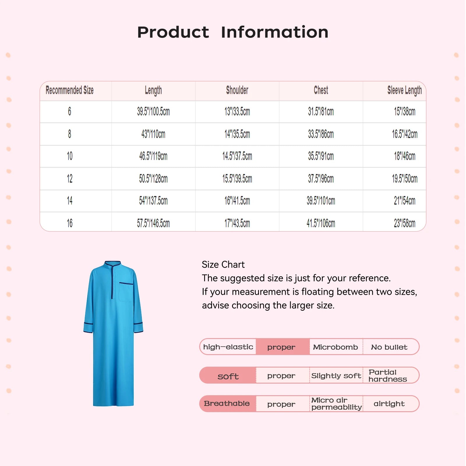 Boys' Casual Kaftan Robe