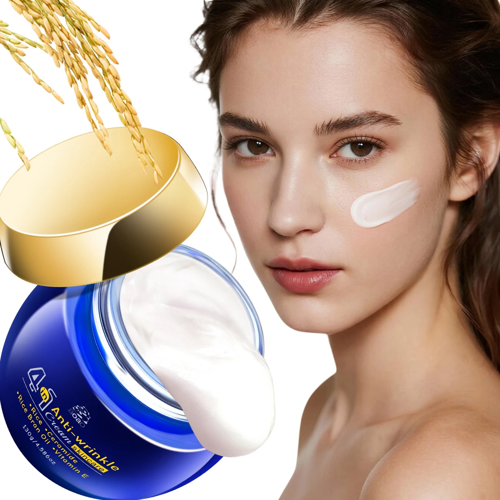 4-in-1 Anti-Wrinkle Rice Cream – Ceramides, Rice Bran Oil & Vitamin E