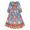 Girls' Printed Abaya Gown