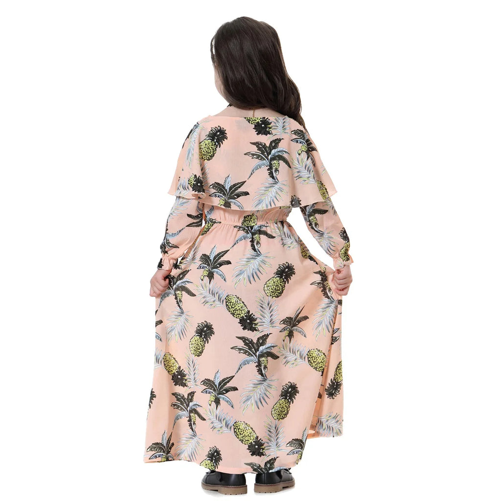 Girls' Full-Cover Abaya Dress
