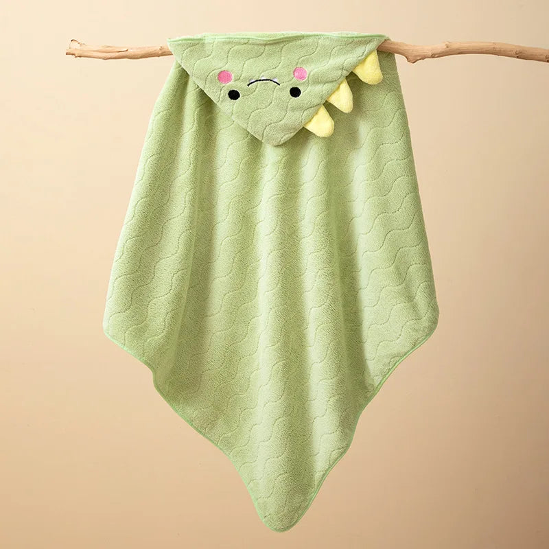 Kids' Hooded Coral Fleece Bathrobe