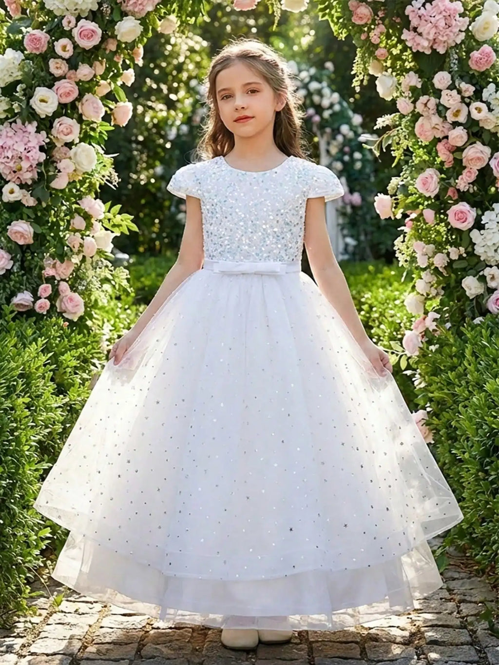 Girls' Sequin Princess Party Dress