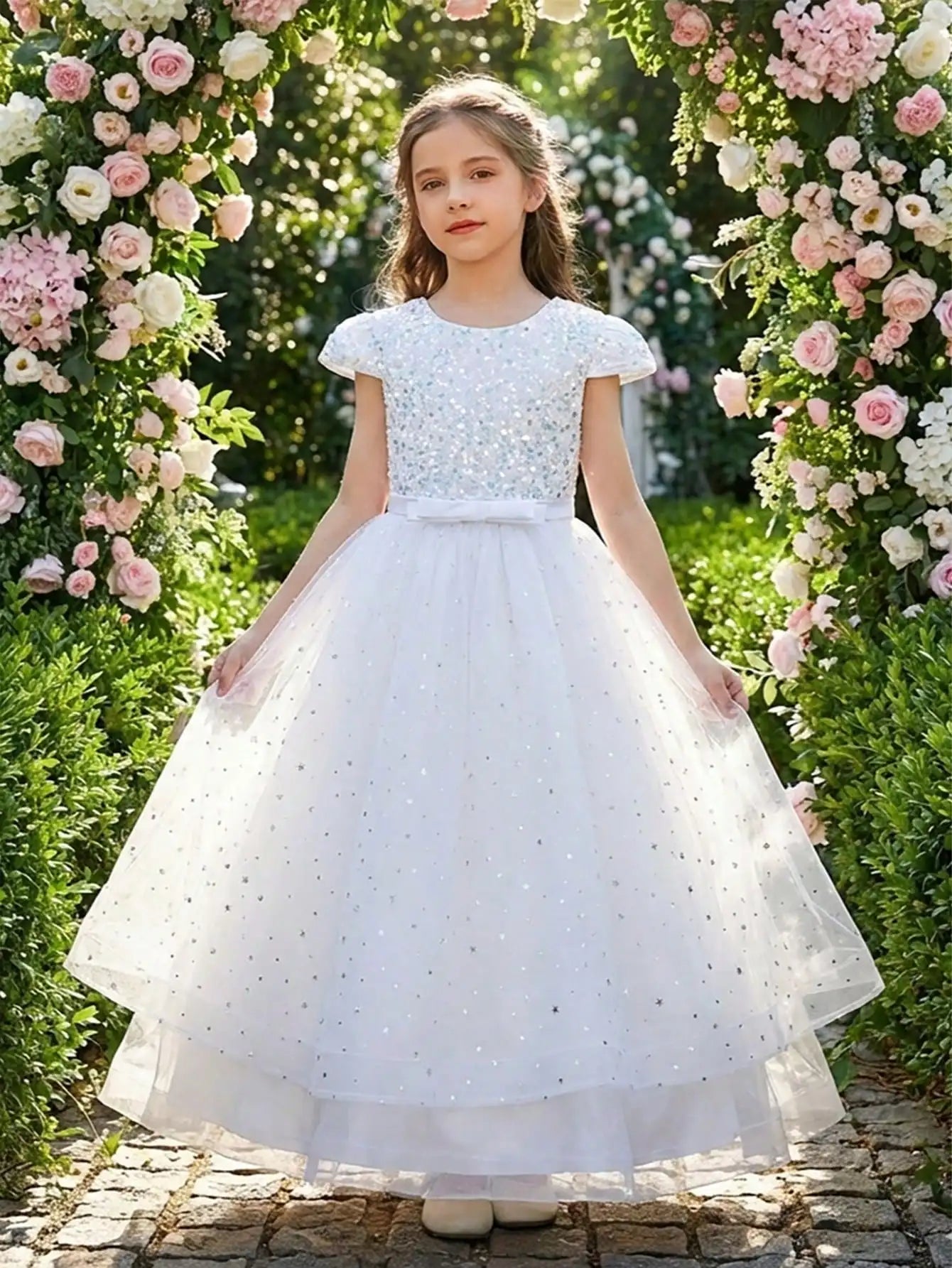 Girls' Sequin Princess Party Dress