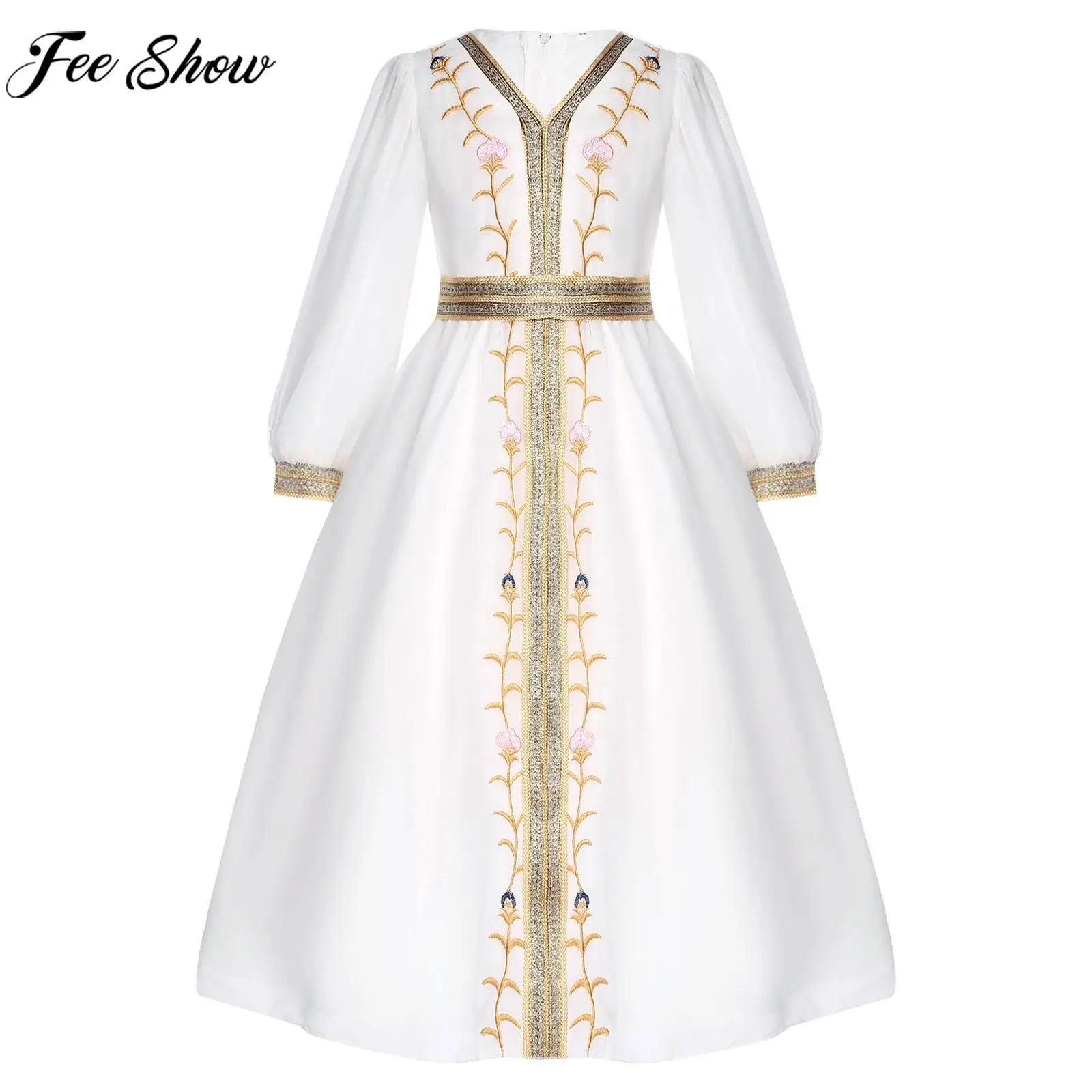 Girls' Printed Abaya Gown