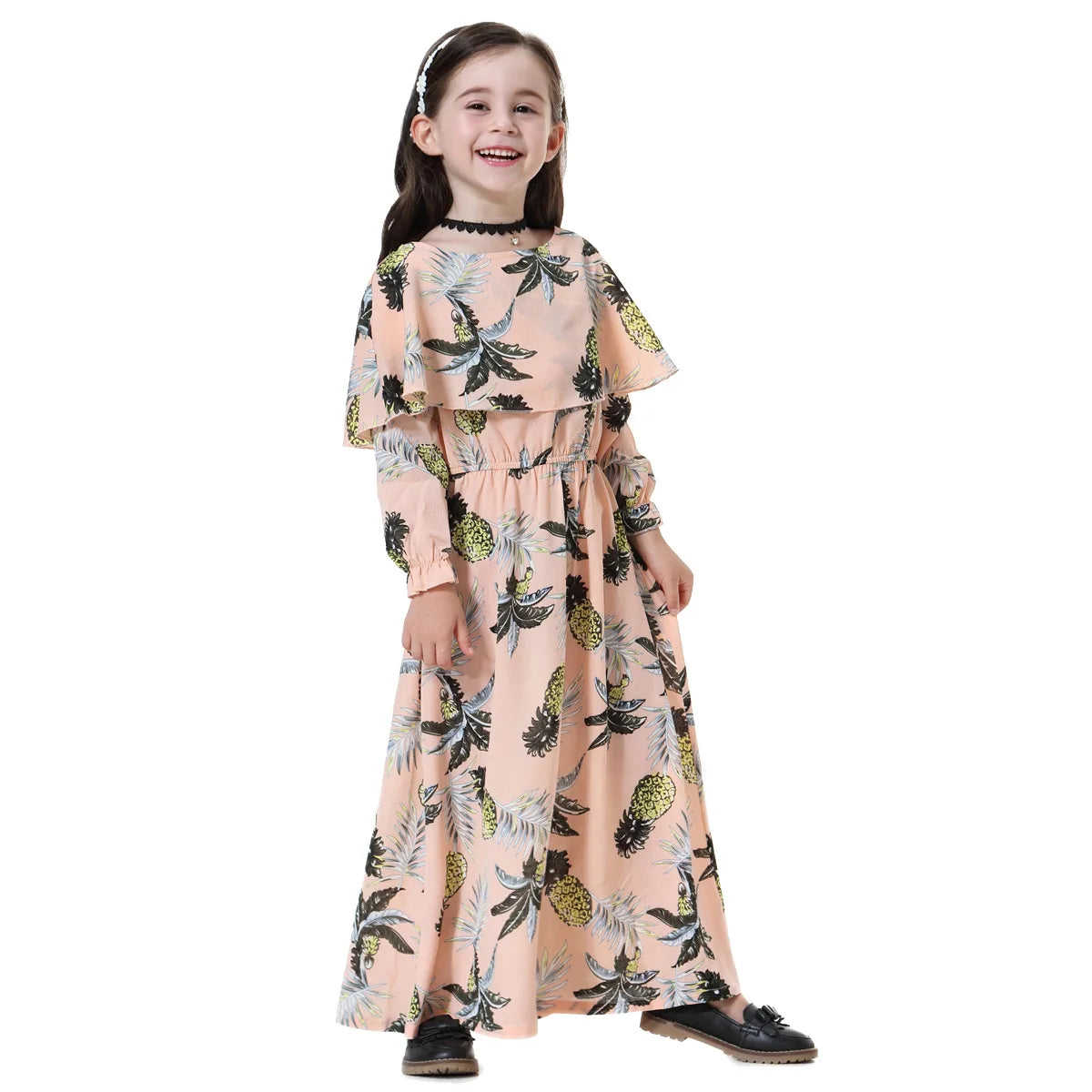 Girls' Full-Cover Abaya Dress