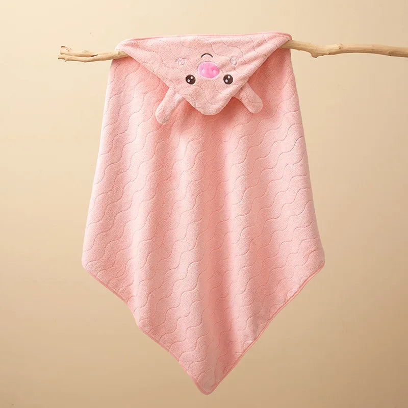 Kids' Hooded Coral Fleece Bathrobe