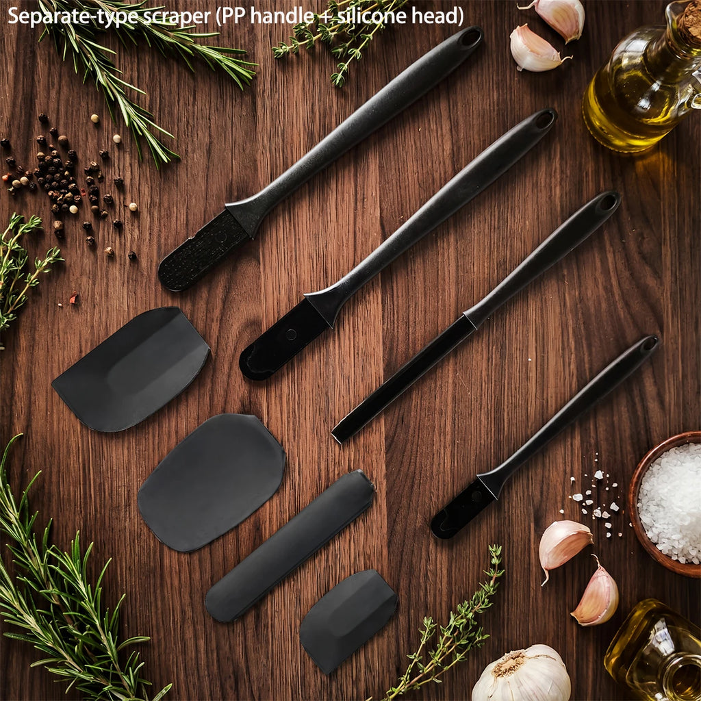 Silicone Kitchenware 6-Piece Set, Cream Scraper, Spatula, Oil Brush, Size Scraper Set Baking Tool, Non-Integrated Hand