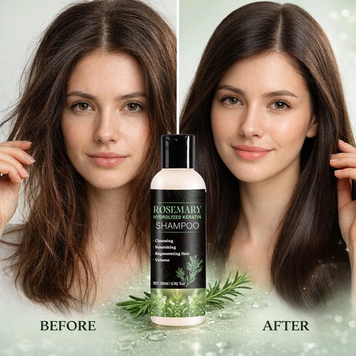 200ml Organic Rosemary  Shampoo Hair Growth for Women and Men,Natural Thickening & Strengthening Shampoo with Hydrolyzed Keratin