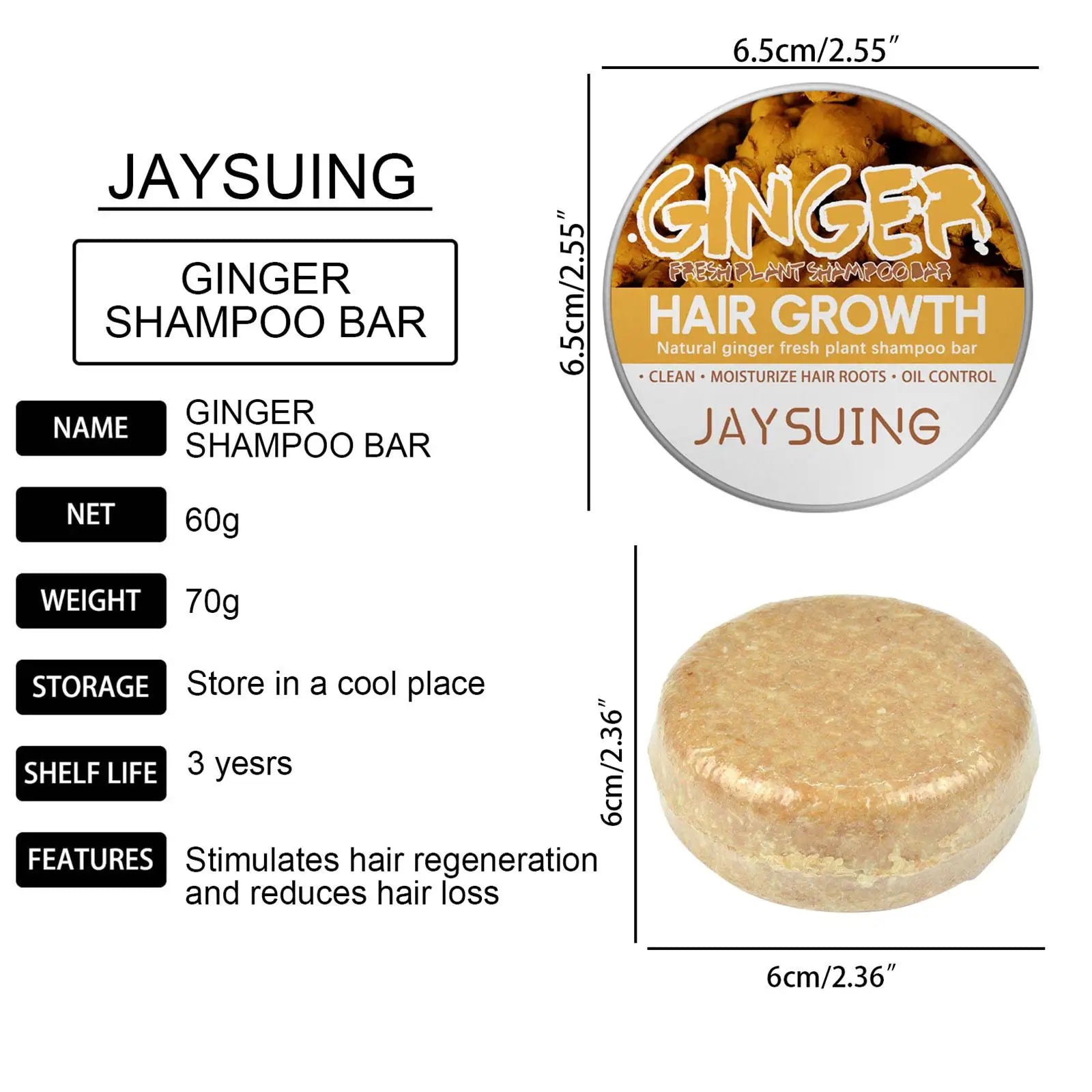 Ginger Shampoo Soap Handmade Hair Shampoo Soap Strengthen Hair Roots Cold Processed Shampoo Bar Plant Hair Shampoos Hair Care