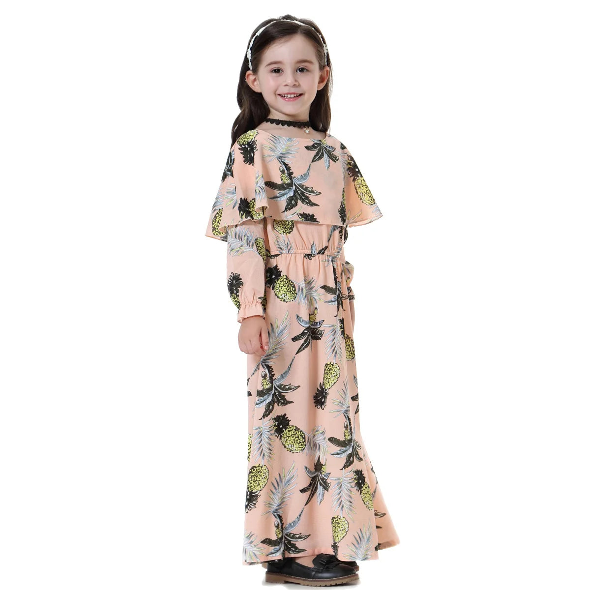 Girls' Full-Cover Abaya Dress