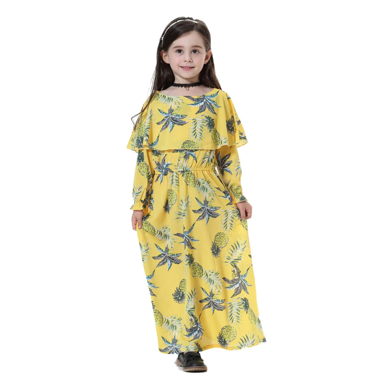 Girls' Full-Cover Abaya Dress