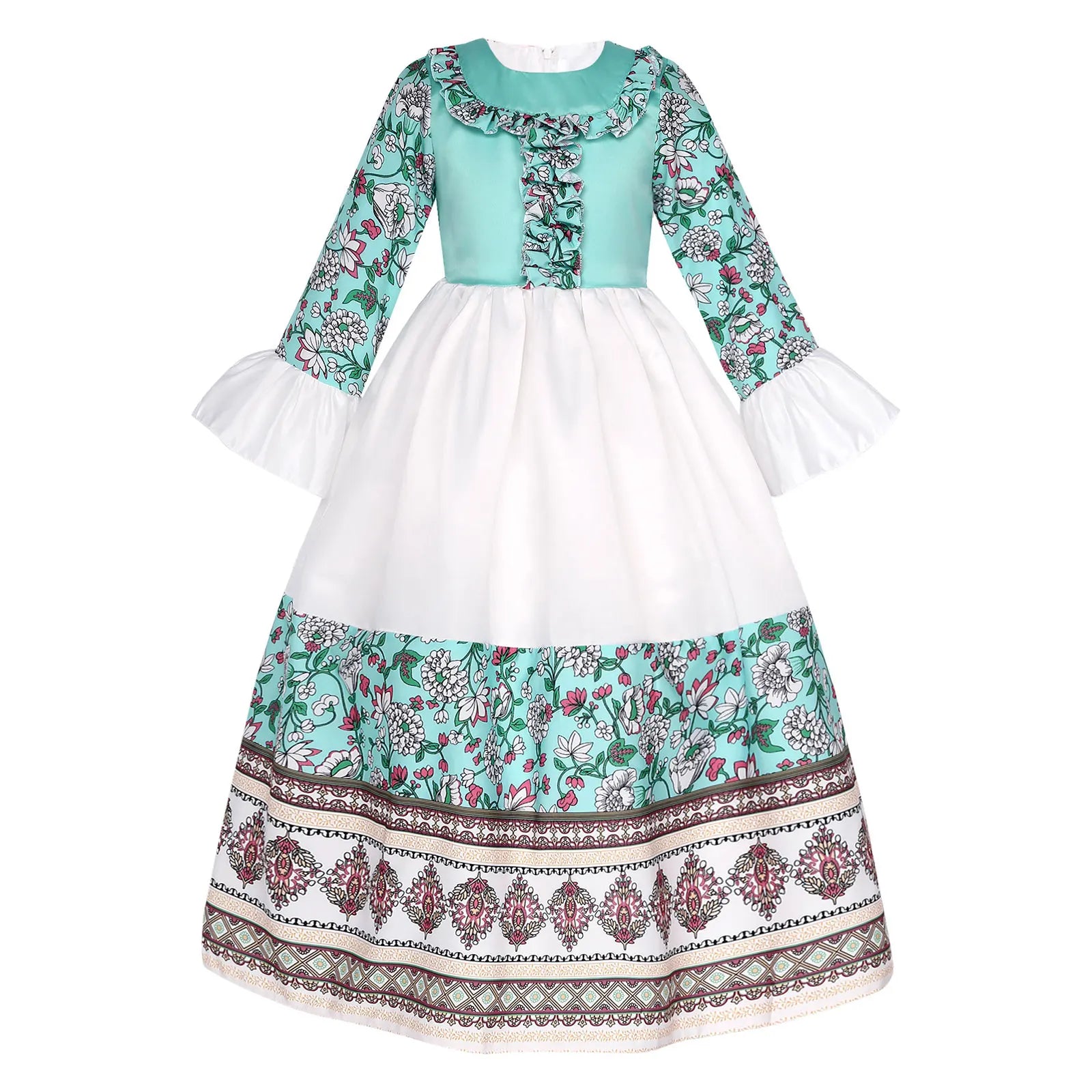 Girls' Printed Abaya Gown