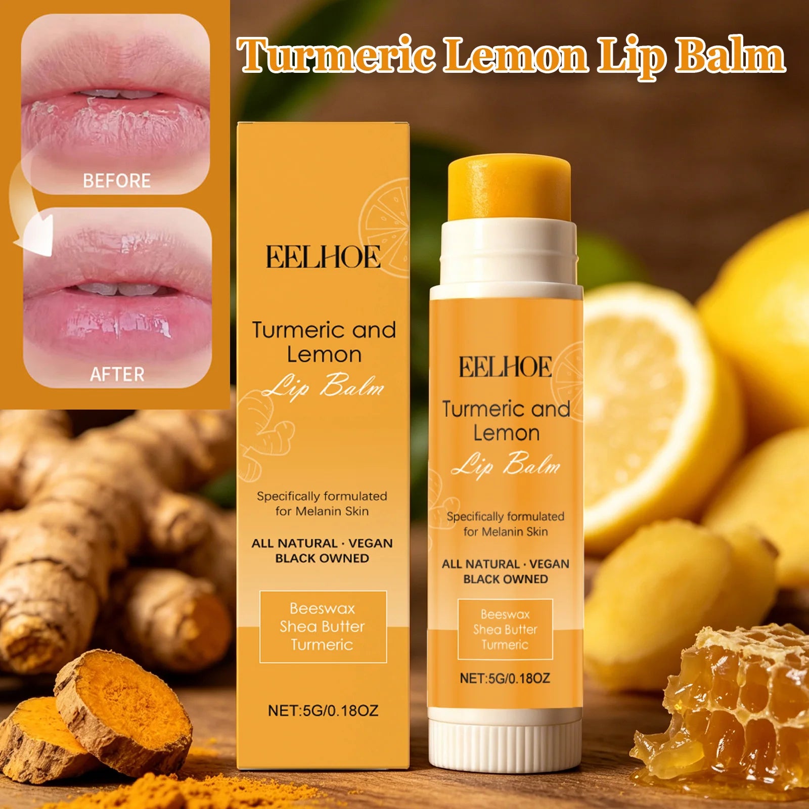 Turmeric Lemon Moisturizing Lip Balm