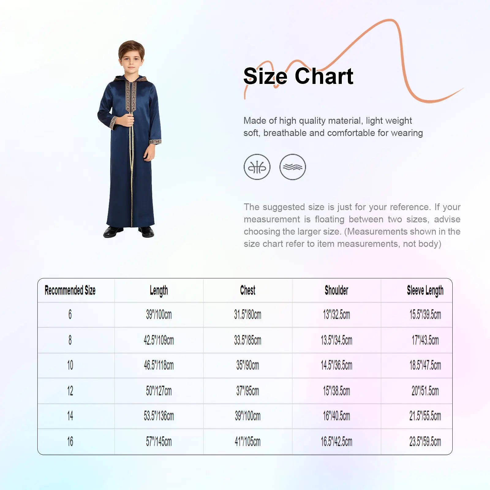 Boys' Hooded Embroidered Robe