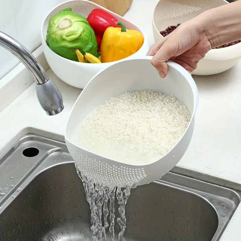 1 قطعة من سلة تصريف الأرز فلتر الأرز تصريف الفواكه والخضروات غربال لوازم المطبخ أدوات صغيرة متعددة الأغراض