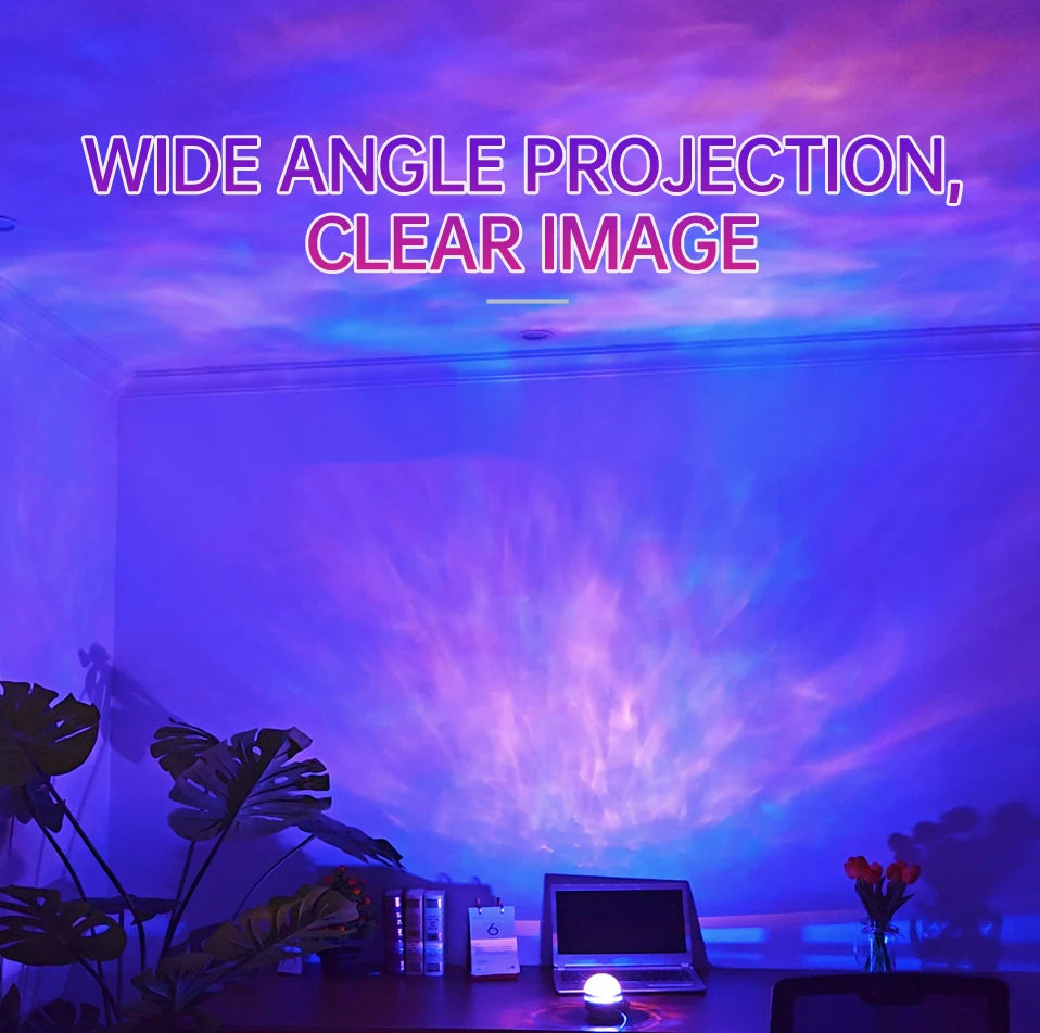 أضواء الليل LED Galaxy Projector التحكم عن بعد 5V USB قابلة للشحن مصباح السماء المرصعة بالنجوم DMX الصوت النشط 7 أوضاع لتزيين غرفة الأطفال