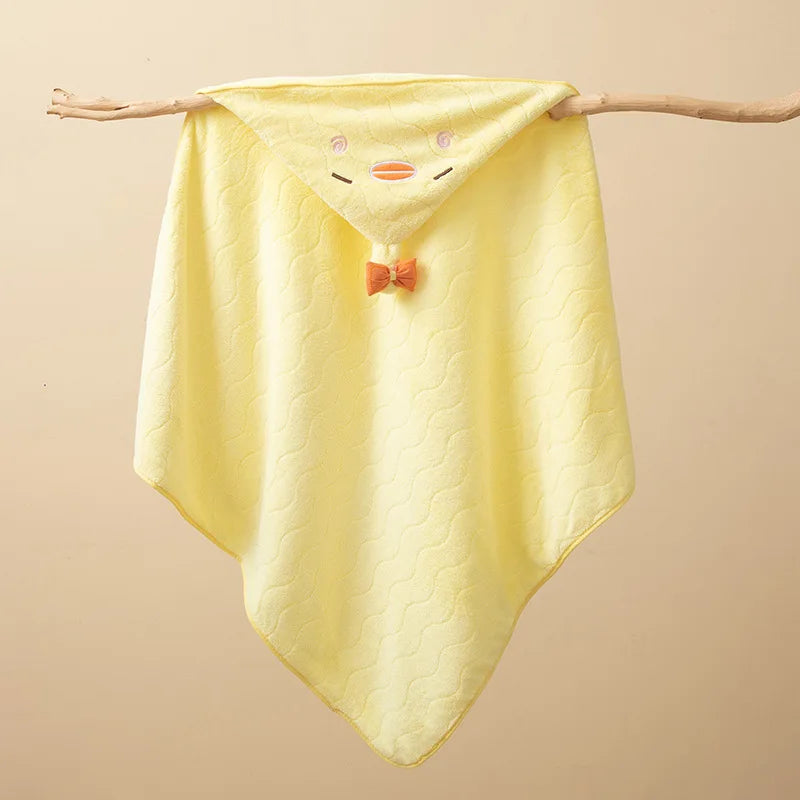 Kids' Hooded Coral Fleece Bathrobe
