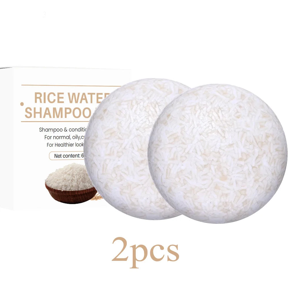 Organic Rice Shampoo Soap Bar Oil Free Conditioning Soap Rice Water Protein Nourishing Anti-loss Hair Hair Growth Soap Bar