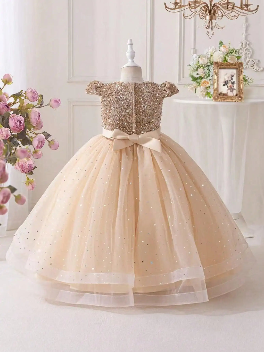 Girls' Sequin Princess Party Dress