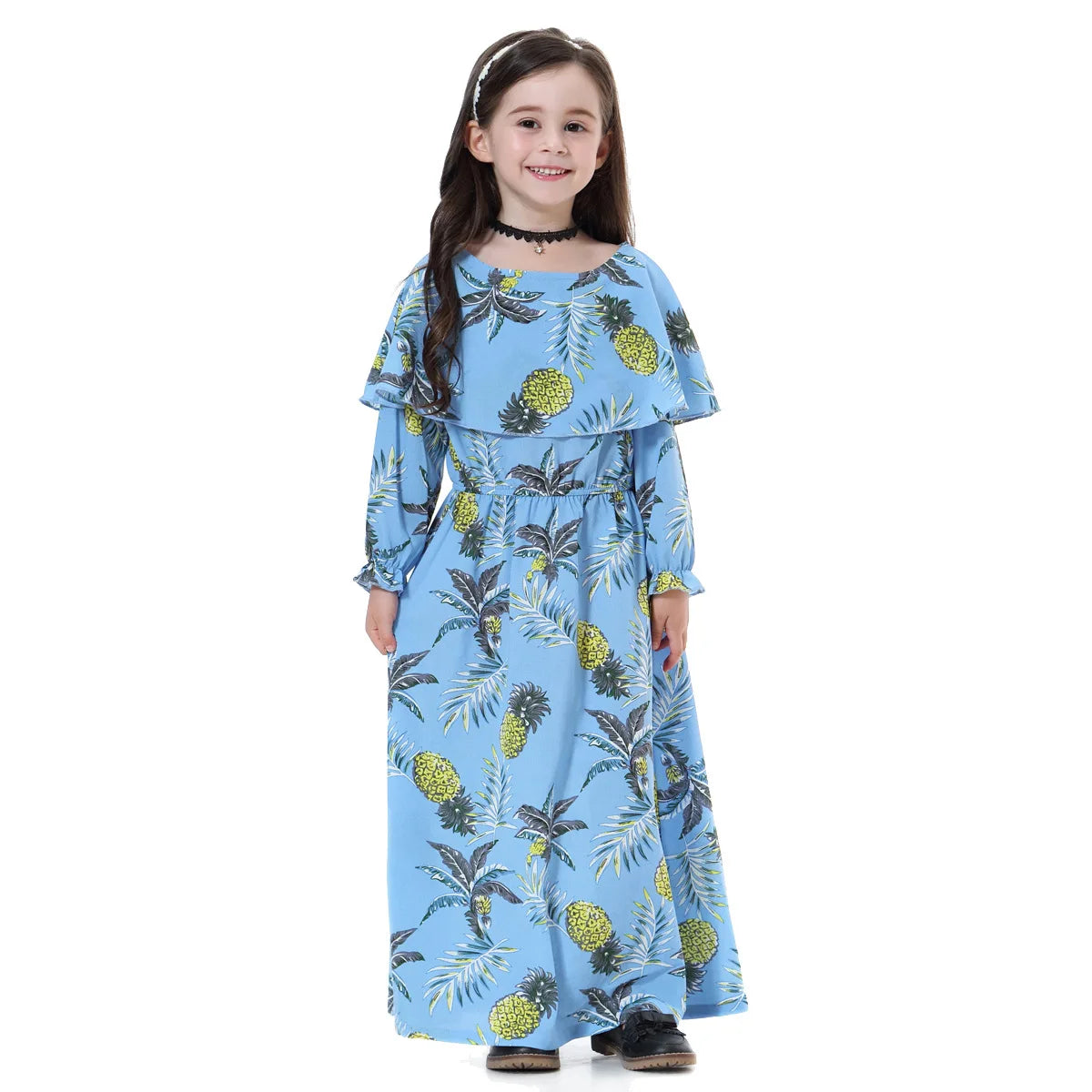 Girls' Full-Cover Abaya Dress