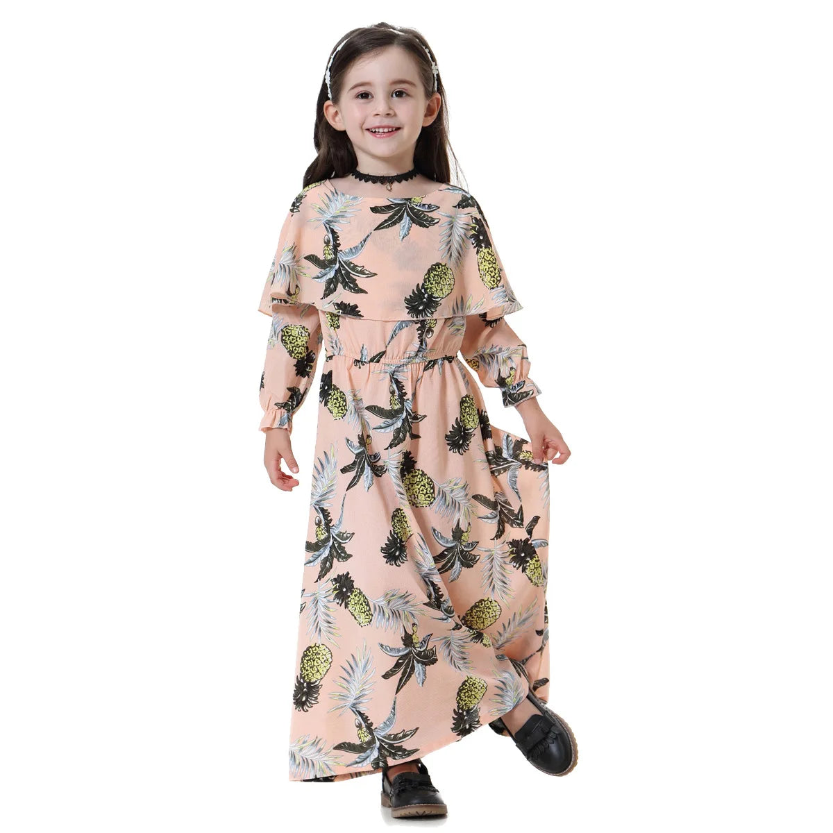 Girls' Full-Cover Abaya Dress