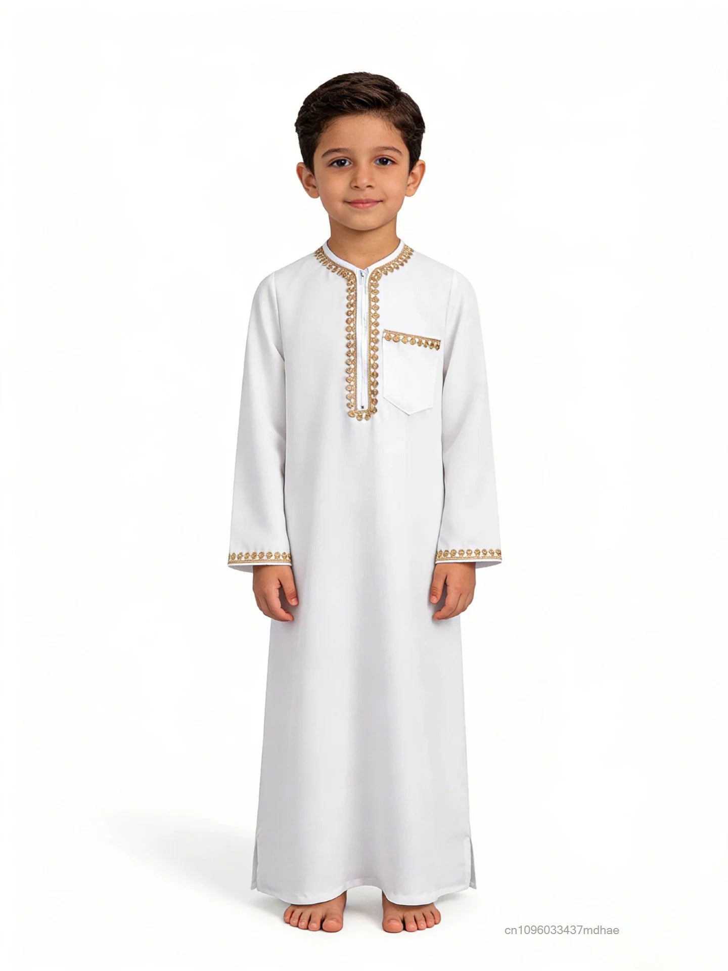 Boys' Embroidered Arabic Thobe
