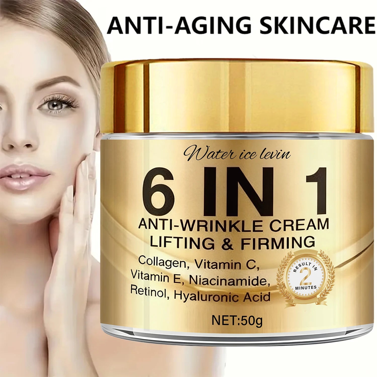 6-in-1 Anti-Aging Face Cream – Collagen, Retinol & Hyaluronic Acid